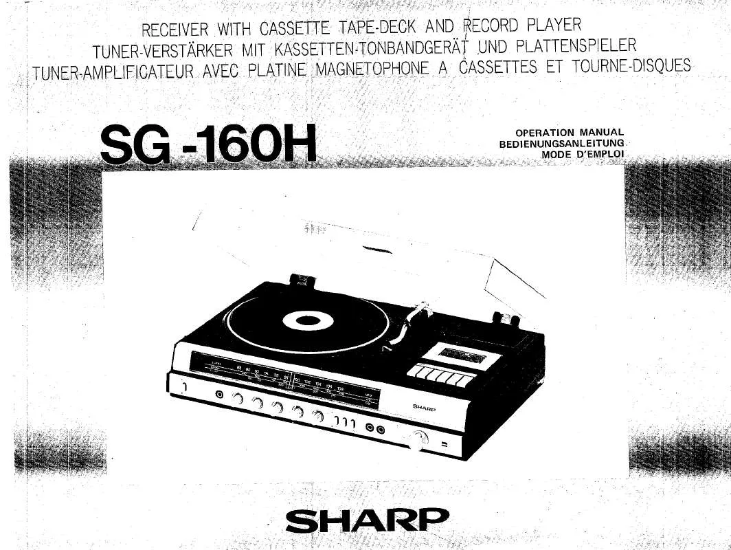 Mode d'emploi SHARP SG-160H