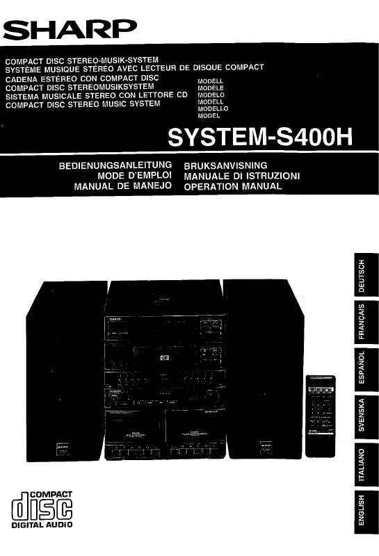 Mode d'emploi SHARP SYSTEM-S400H