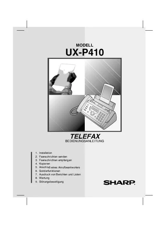 Mode d'emploi SHARP UX-P410