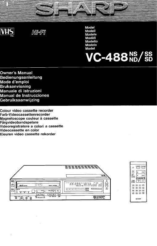 Mode d'emploi SHARP VC-488SD