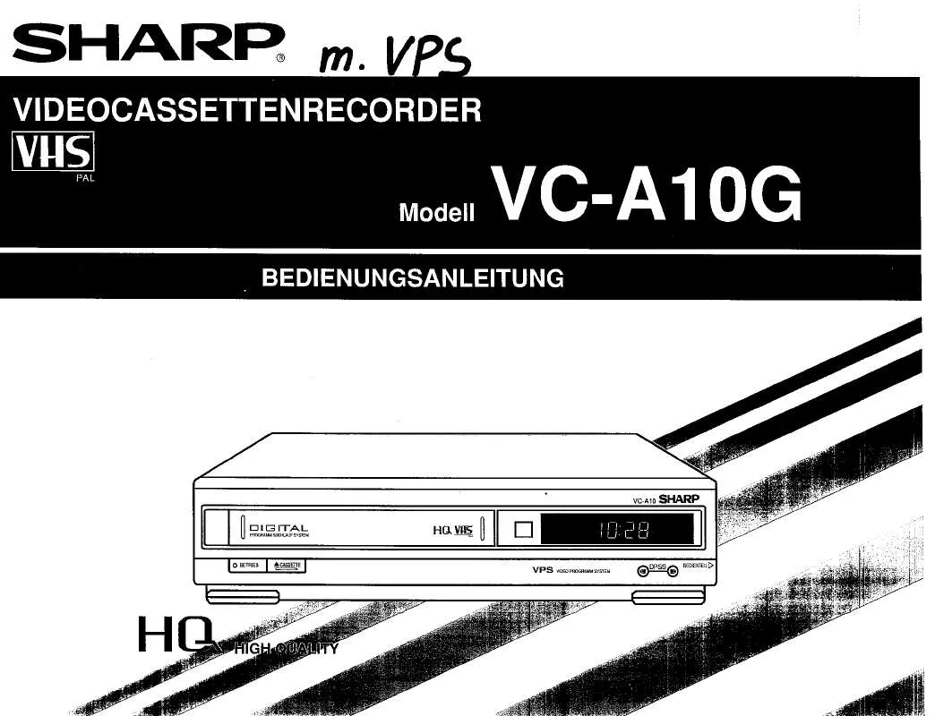 Mode d'emploi SHARP VC-A10G