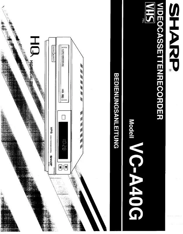 Mode d'emploi SHARP VC-A40G