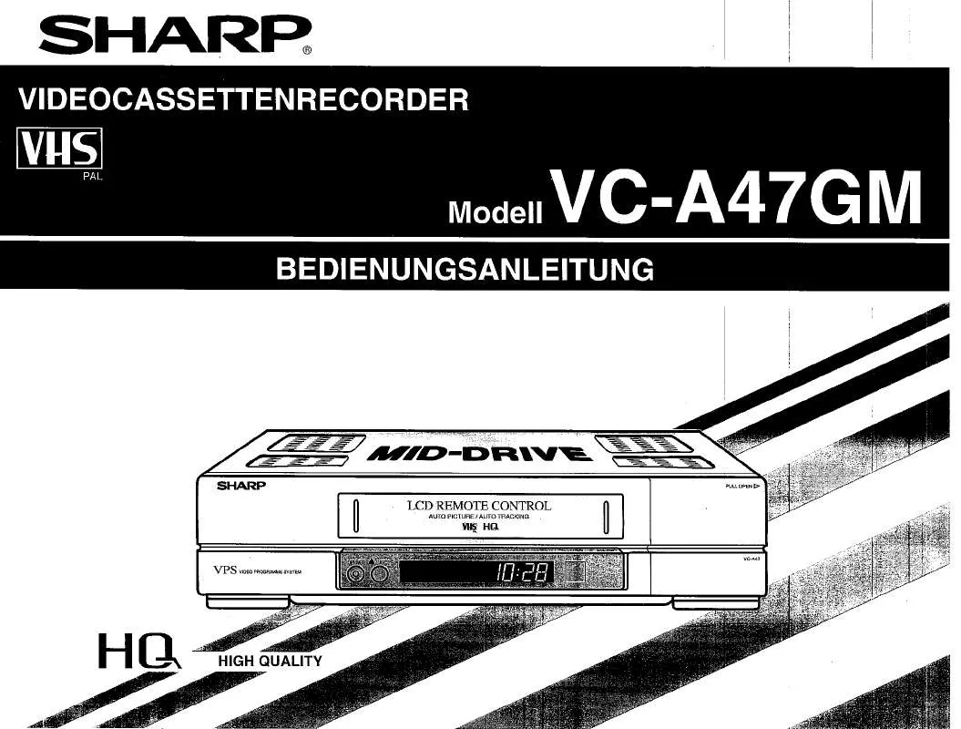 Mode d'emploi SHARP VC-A47GM