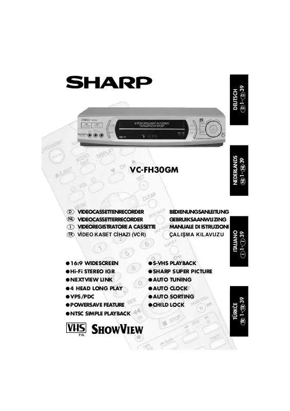 Mode d'emploi SHARP VC-FH30GM