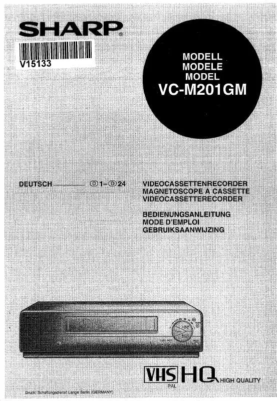 Mode d'emploi SHARP VC-M201GM