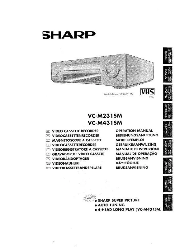 Mode d'emploi SHARP VC-M231SM