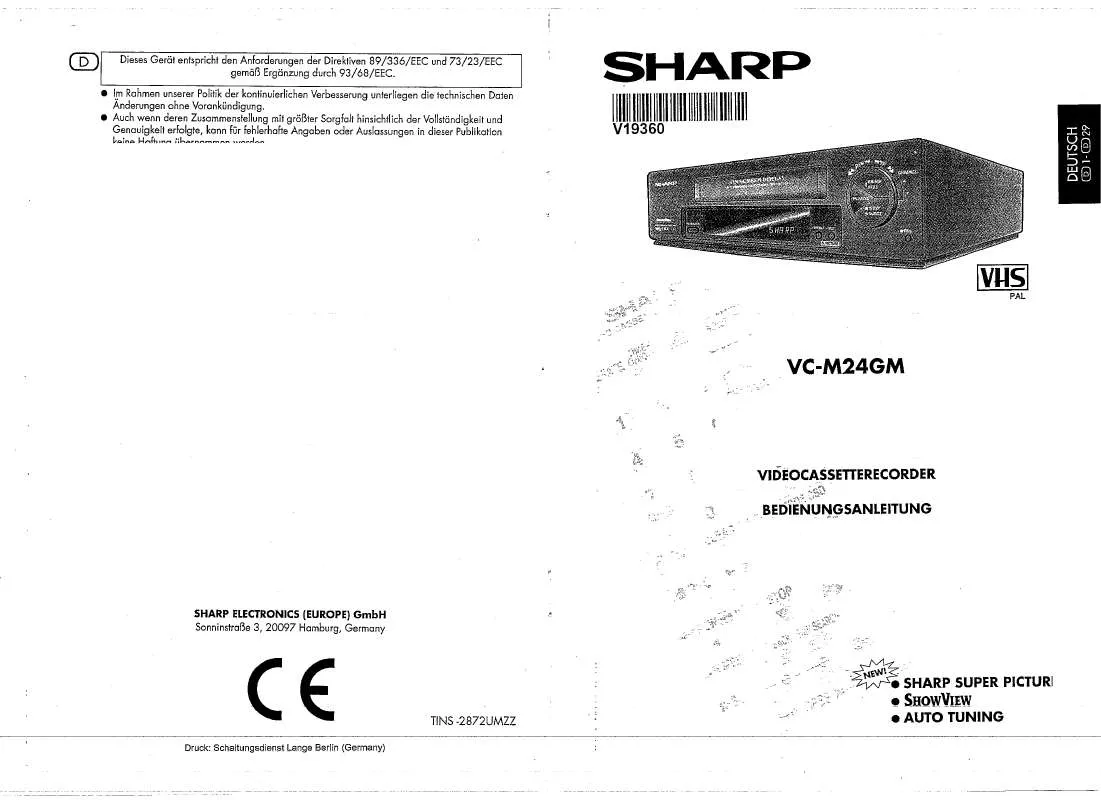 Mode d'emploi SHARP VC-M24GM