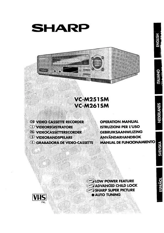 Mode d'emploi SHARP VC-M251SM