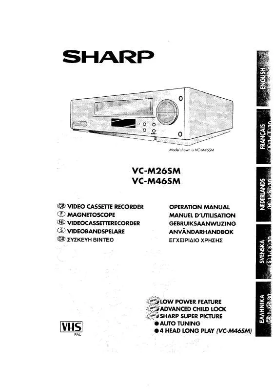 Mode d'emploi SHARP VC-M26SM