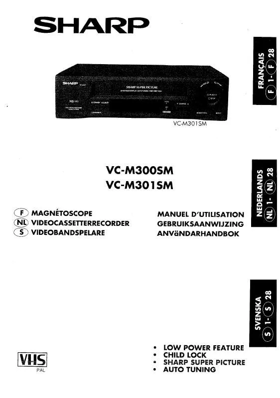 Mode d'emploi SHARP VC-M300SM