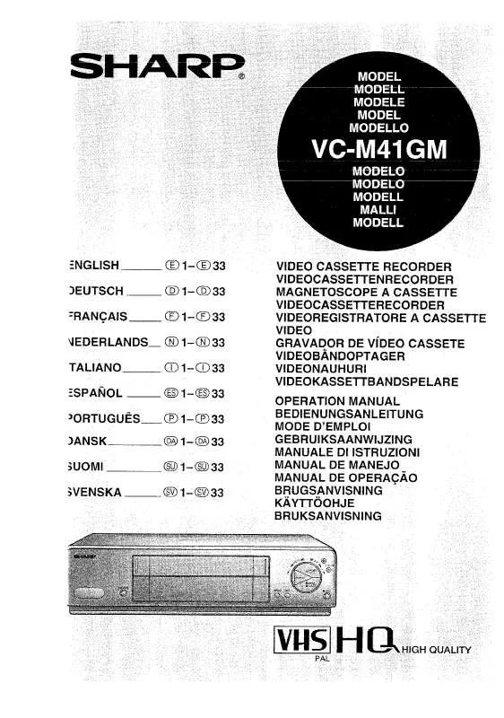 Mode d'emploi SHARP VC-M41GM