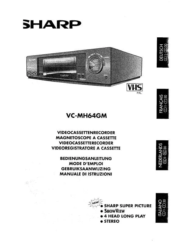 Mode d'emploi SHARP VC-MH64GM