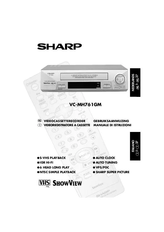 Mode d'emploi SHARP VC-MH761GM