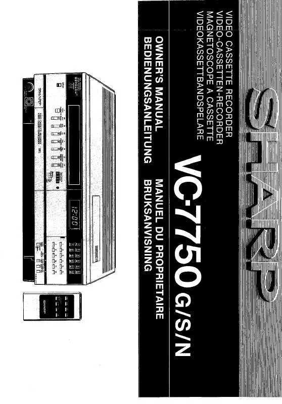 Mode d'emploi SHARP VC-7750G
