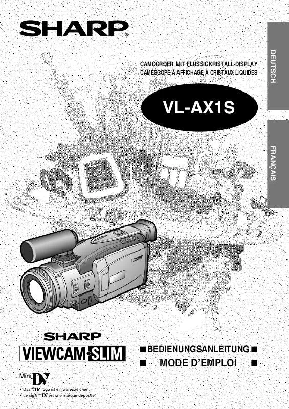 Mode d'emploi SHARP VL-AX1S