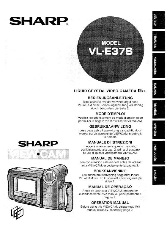 Mode d'emploi SHARP VL-E37S