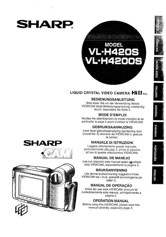 Mode d'emploi SHARP VL-H420S