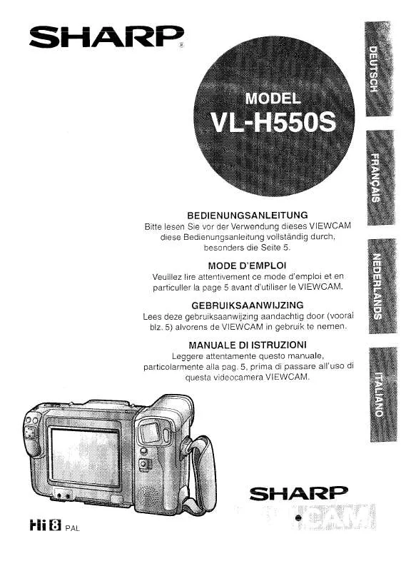 Mode d'emploi SHARP VL-H550S