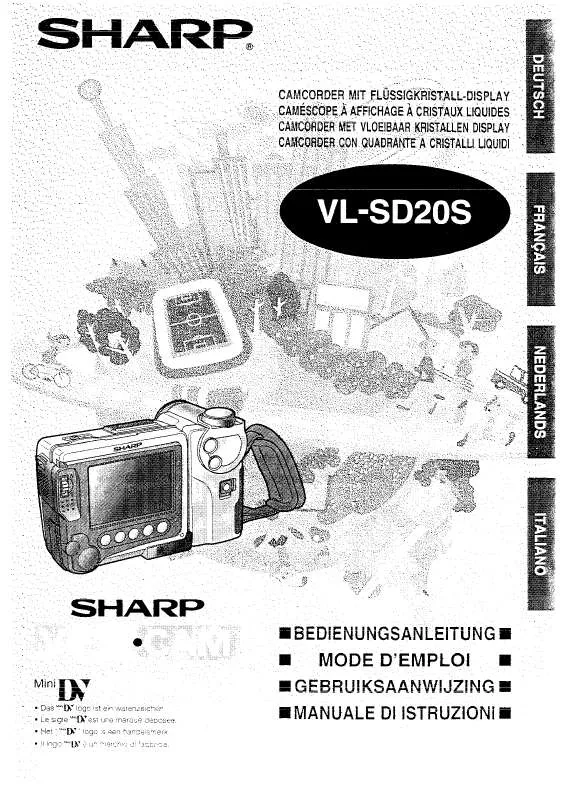Mode d'emploi SHARP VL-SD20S