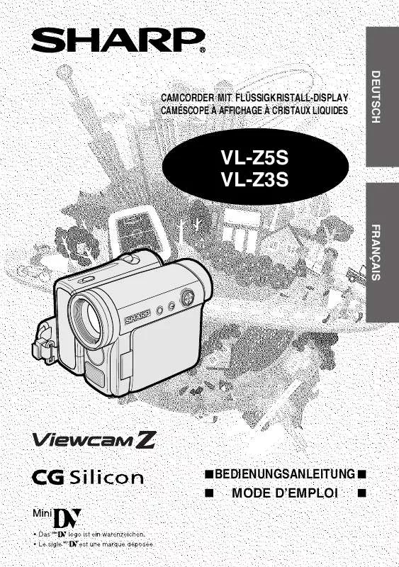 Mode d'emploi SHARP VL-Z5S/VL-Z3S