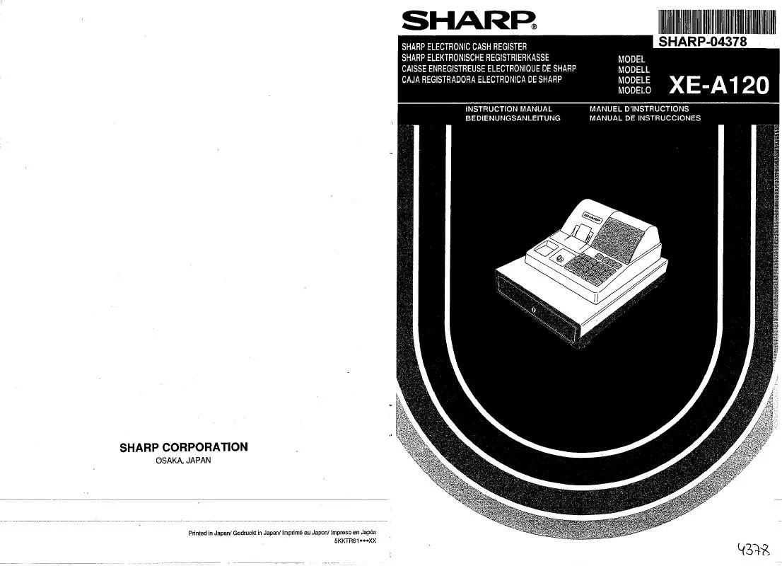 Mode d'emploi SHARP XE-A120