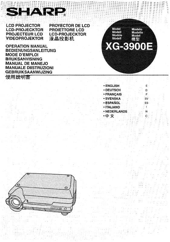 Mode d'emploi SHARP XG-3900E