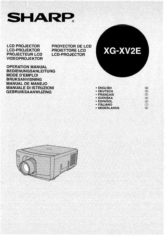 Mode d'emploi SHARP XG-XV2E
