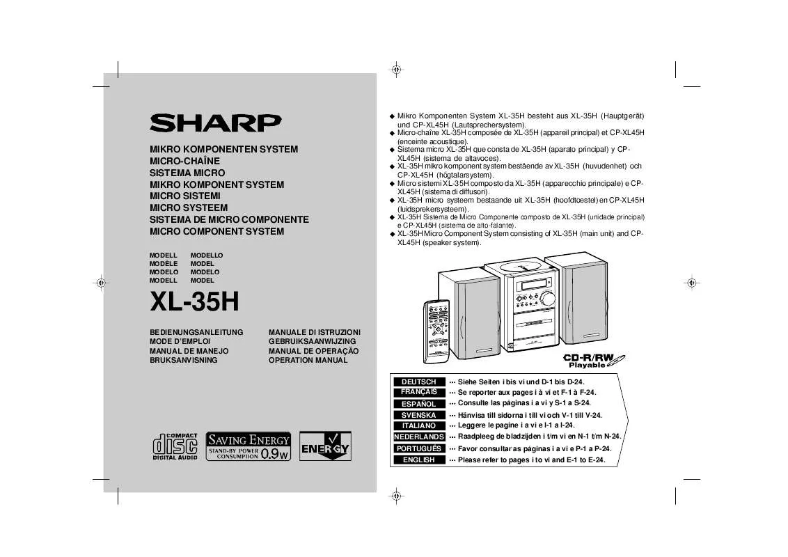 Mode d'emploi SHARP XL-35H