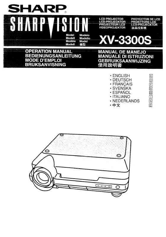Mode d'emploi SHARP XV-3300S