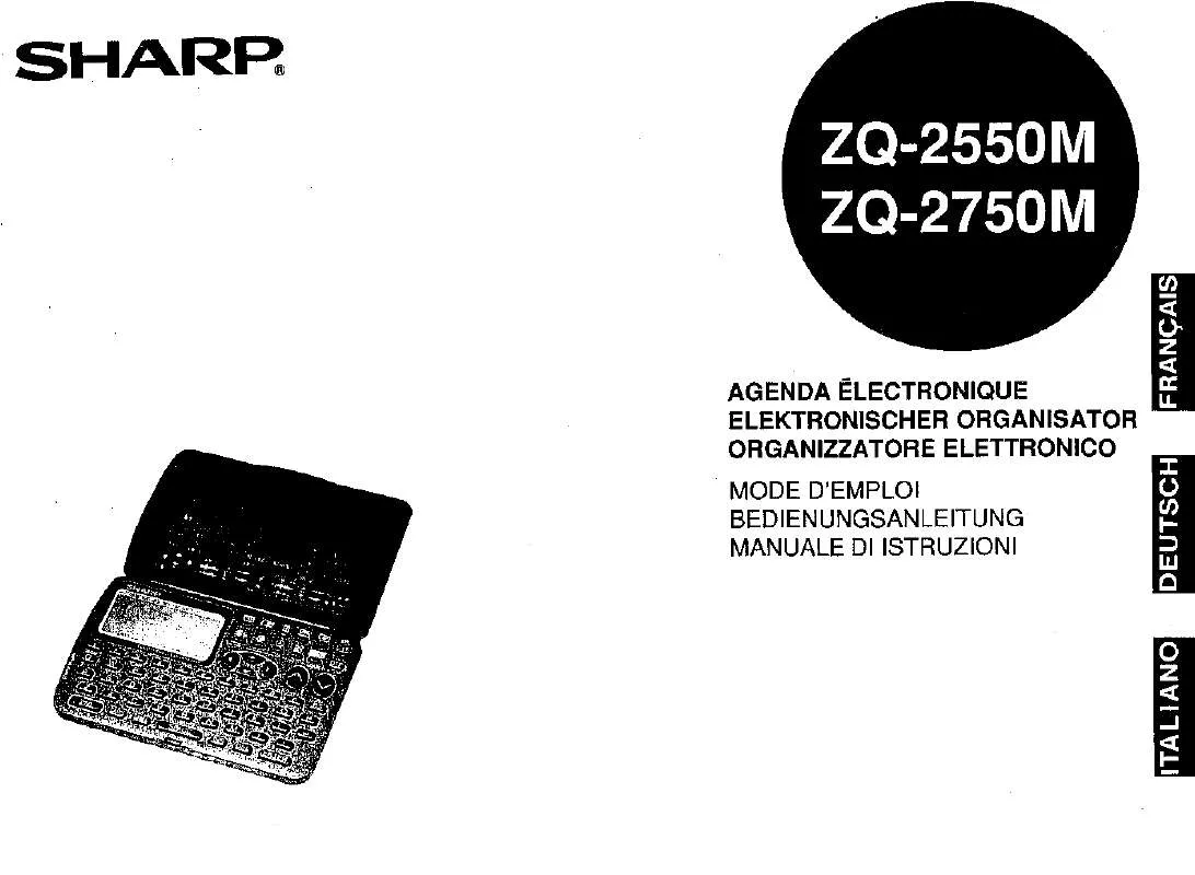 Mode d'emploi SHARP ZQ-2750M