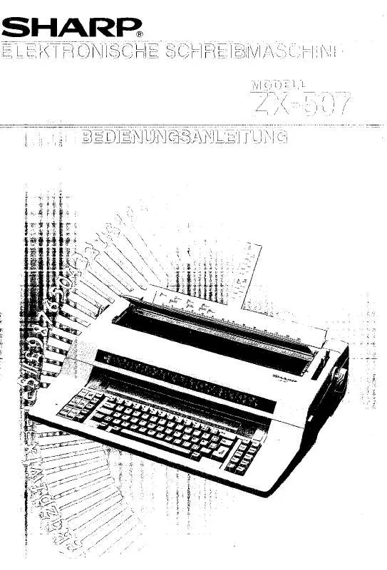 Mode d'emploi SHARP ZX-507