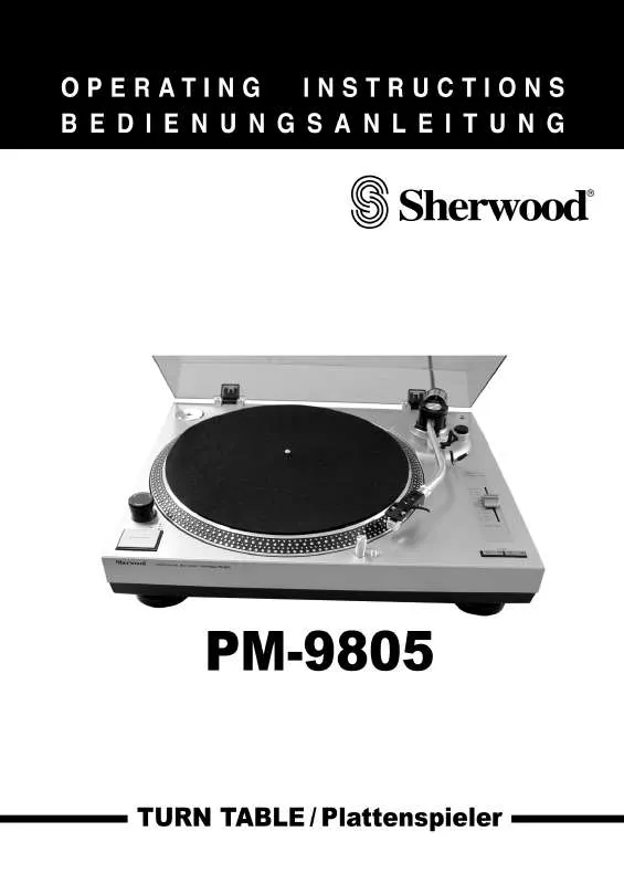 Mode d'emploi SHERWOOD PM-9805
