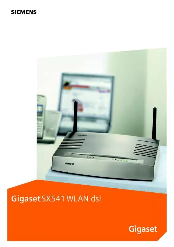 Mode d'emploi SIEMENS GIGASET SX541 WLAN DSL
