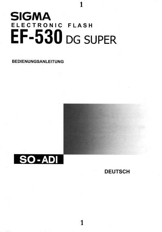 Mode d'emploi SIGMA EF-530 DG SUPER