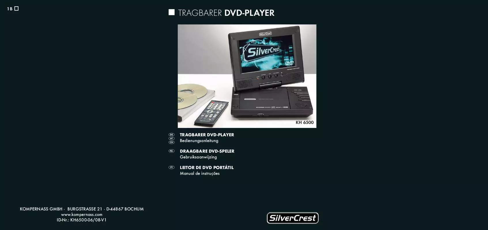 Mode d'emploi SILVERCREST KH 6500 MOBILE DVD-PLAYER