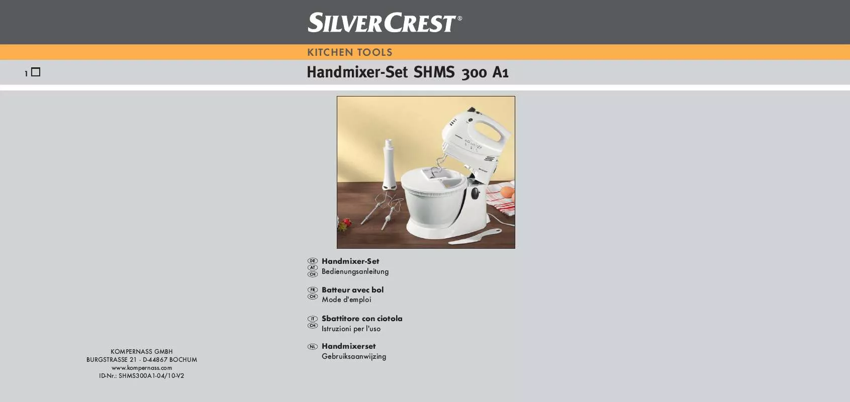Mode d'emploi SILVERCREST SHMS 300 A1