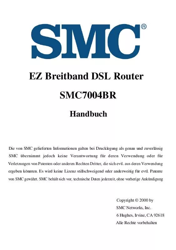 Mode d'emploi SMC 7004BR