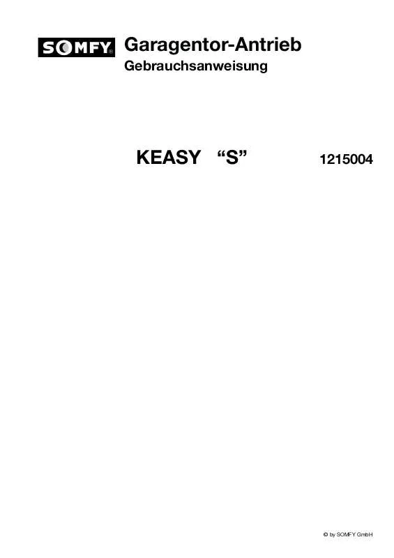 Mode d'emploi SOMFY KEASY S 1215004