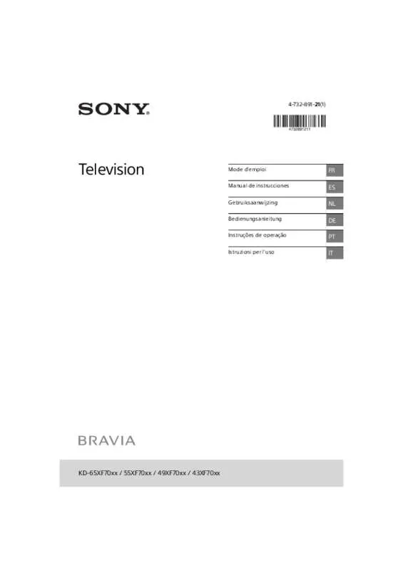 Mode d'emploi SONY KD43XF7077SAEP