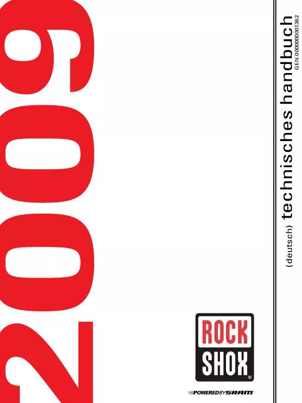 Mode d'emploi SRAM ROCKSHOX 2009