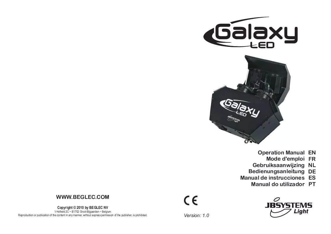 Mode d'emploi SYNQ AUDIO RESEARCH GALAXY LED