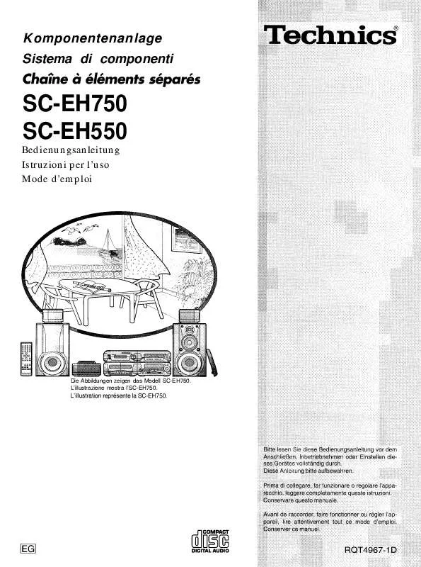 Mode d'emploi TECHNICS SC-EH550