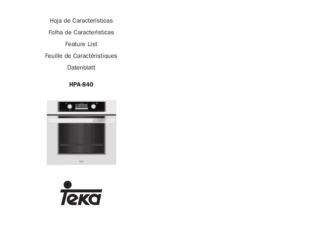 Mode d'emploi TEKA HPA-840