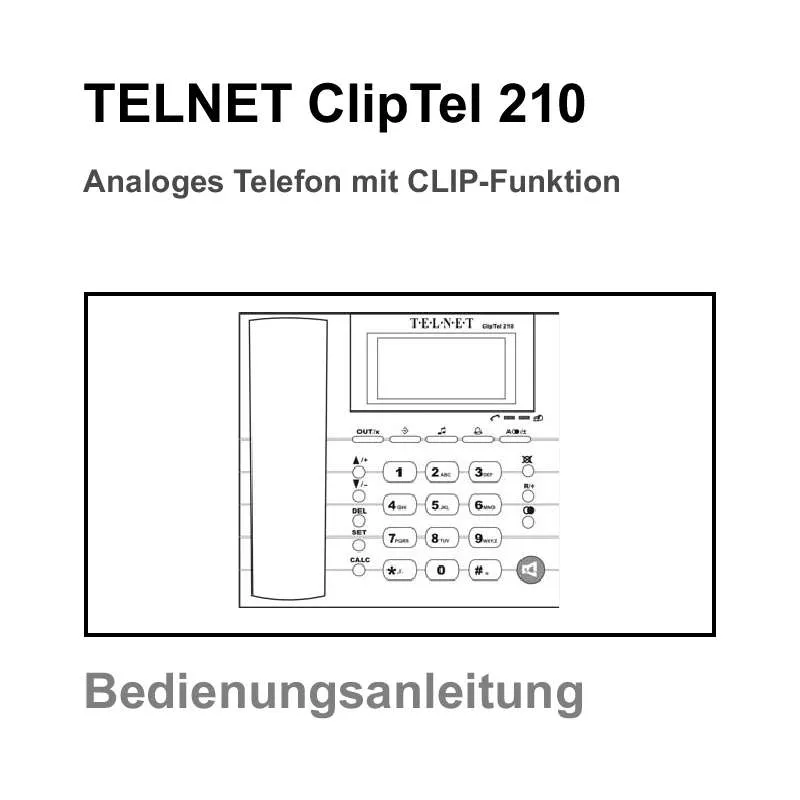 Mode d'emploi TELEBAU TELNET CLIPTEL 210