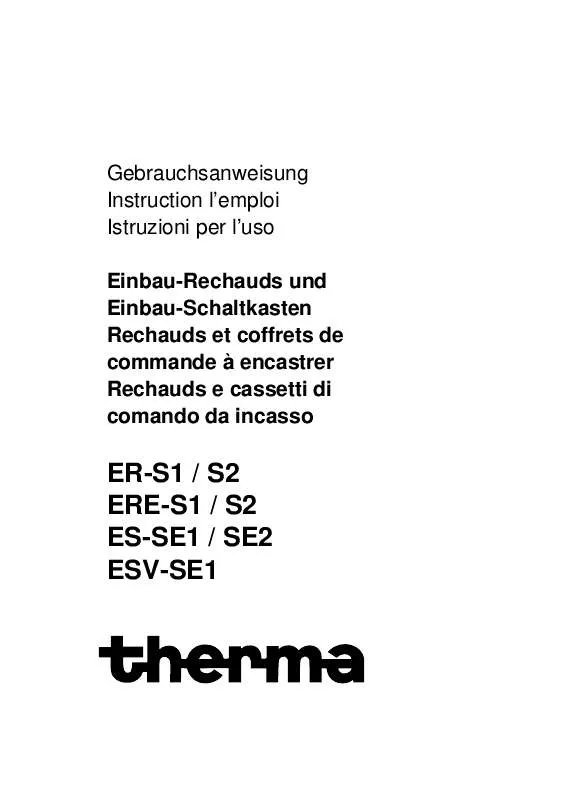 Mode d'emploi THERMA ESV-SE12E1/2