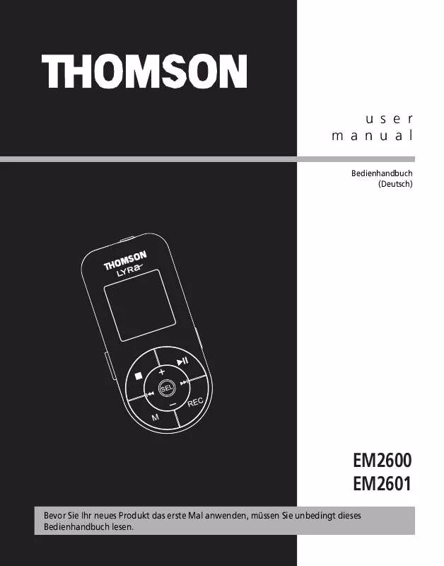 Mode d'emploi THOMSON EM2601