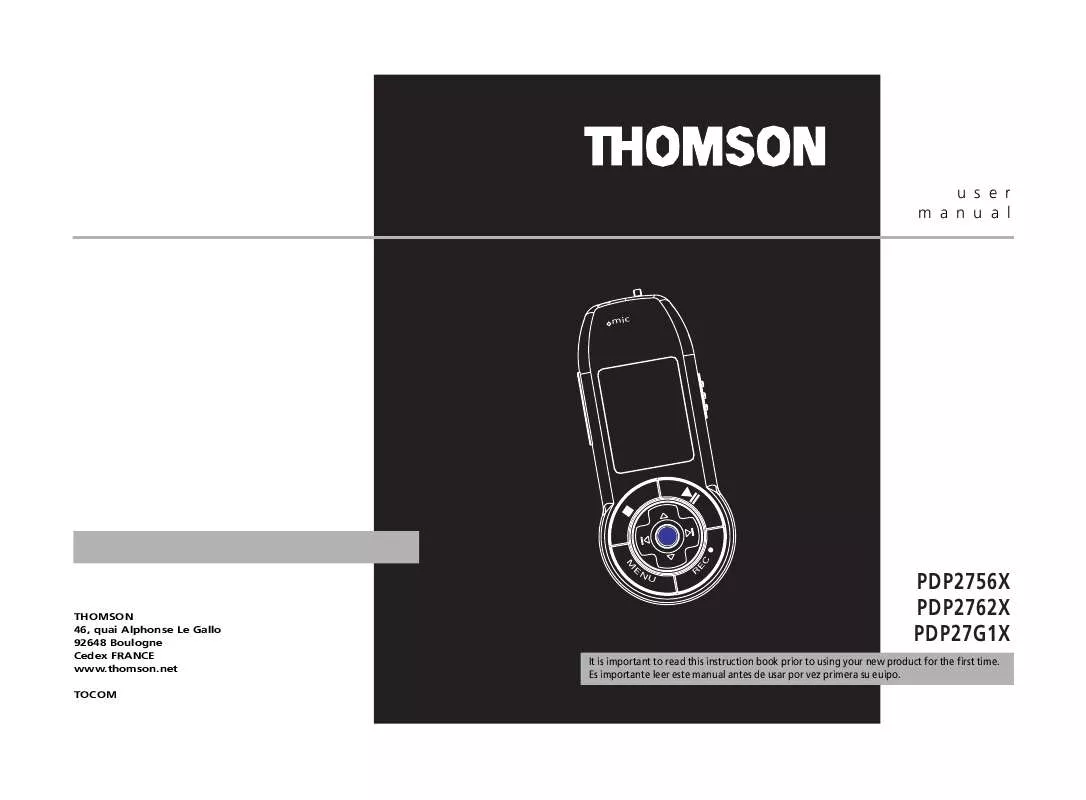 Mode d'emploi THOMSON PDP2762X