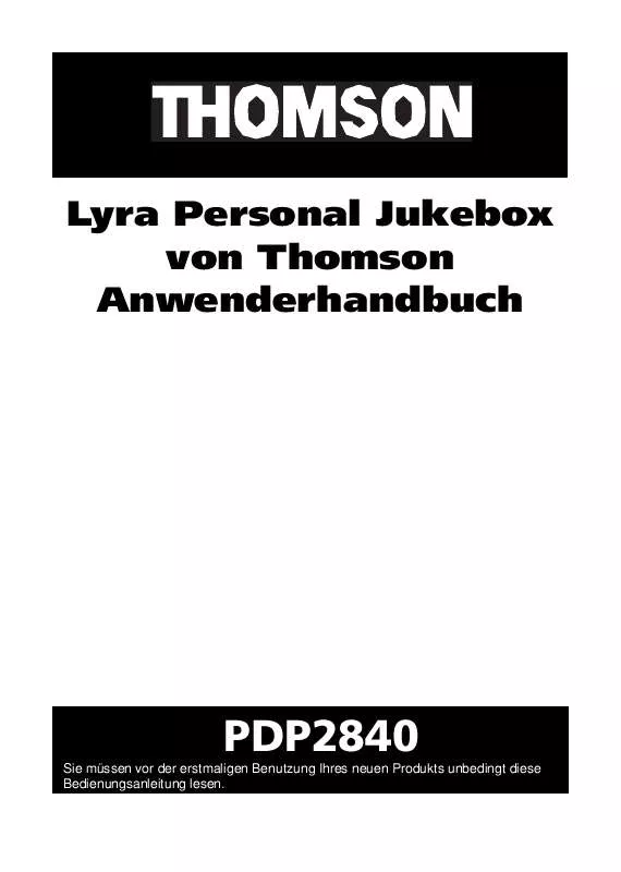 Mode d'emploi THOMSON PDP2840