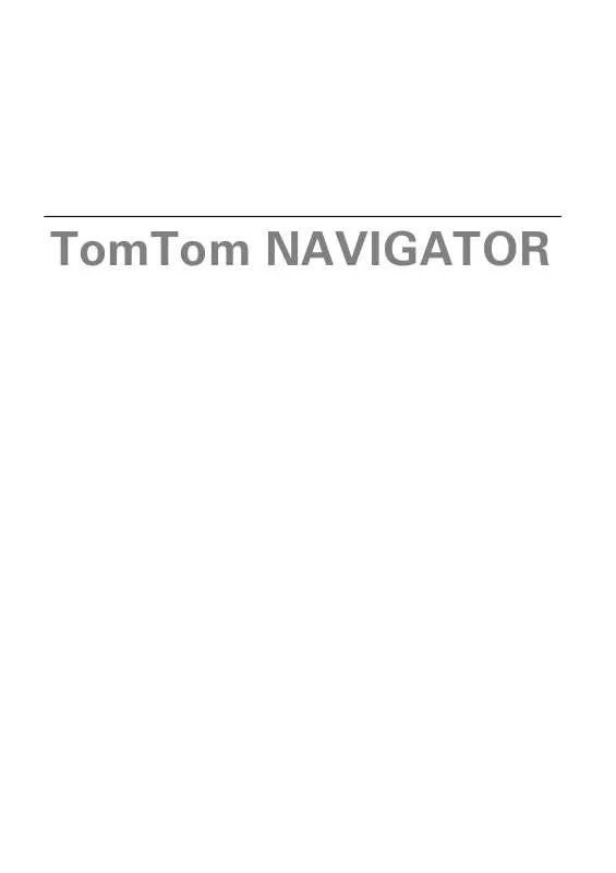 Mode d'emploi TOMTOM NAVIGATOR 6 - PDA/MOBILE NAVIGATION