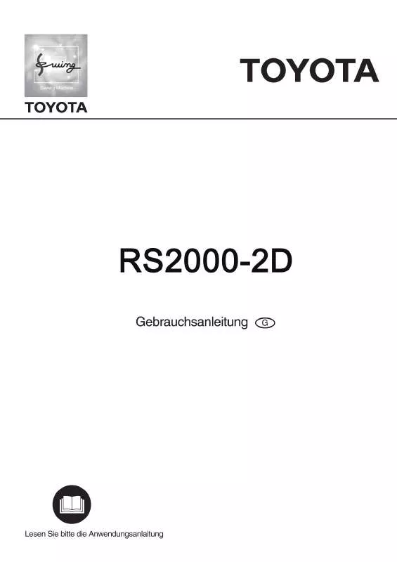 Mode d'emploi TOYOTA RS 2000-2D